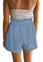 Load image into Gallery viewer, Women Elastic-Waist Buttons Tie-Front Shorts
